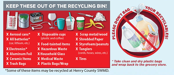 Items you do not recycle graphic