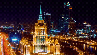 Фото Москвы - картинка формата gif. с праздничным салютом.Родина композитора и гитариста Валерия Дзябенко.