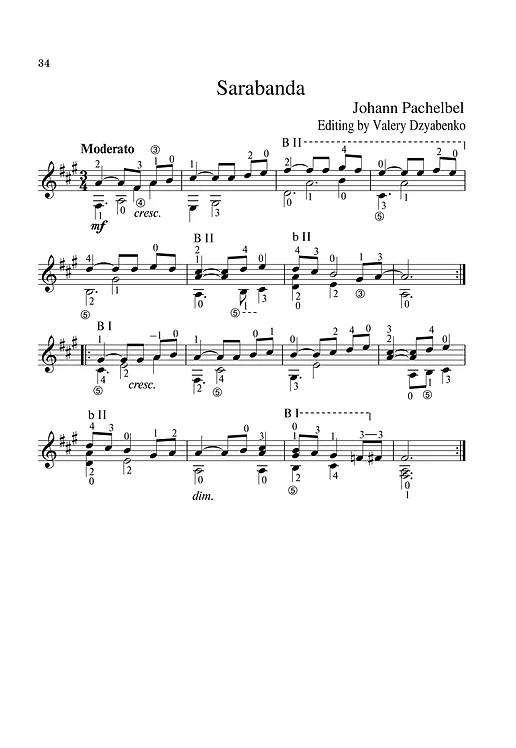Large Collection Of Polyphonic Music For Guitar Sheet Music