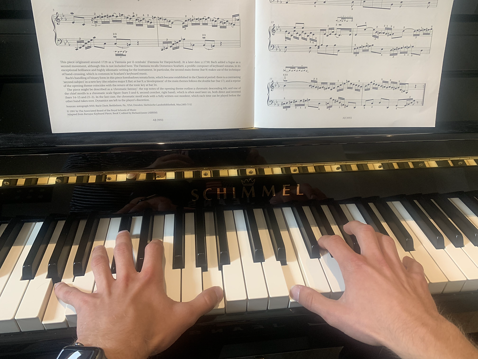A Student Playing Piano