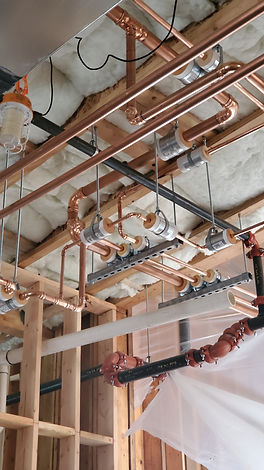 large overhead pipe in a plumbing system