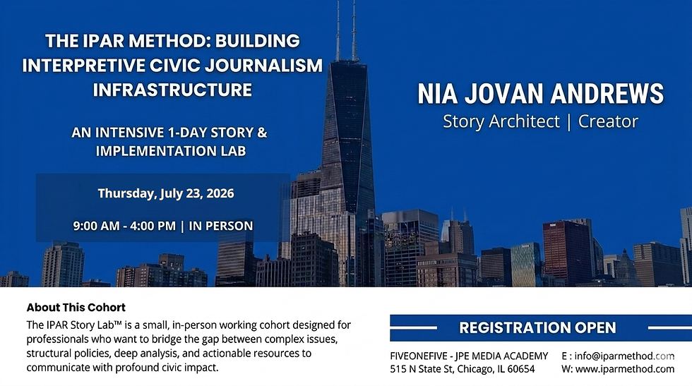 The IPAR Method: Building Interpretive Civic Journalism Infrastructure