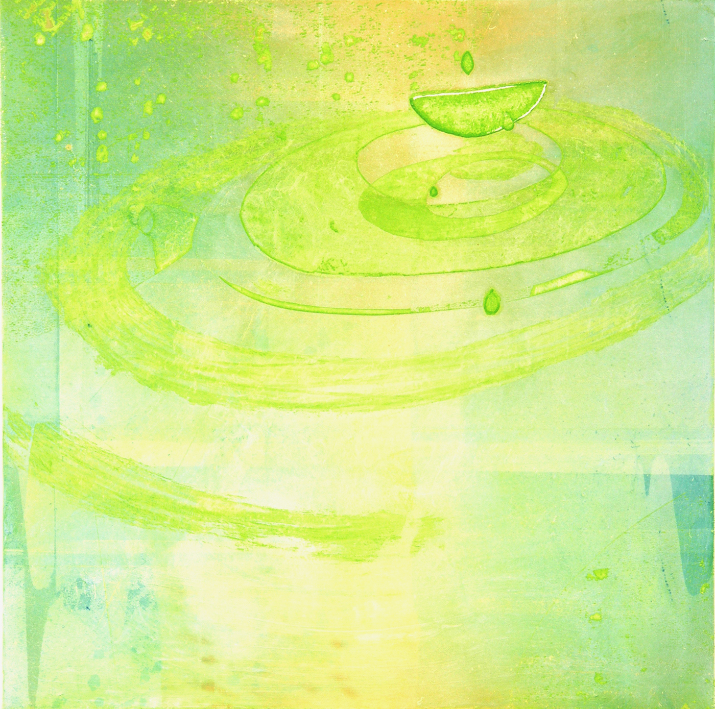 Matataku (Twinkling) by Chiaki Ogawa — Japanese Multicolor intaglio (single-plate viscosity printing), 2008