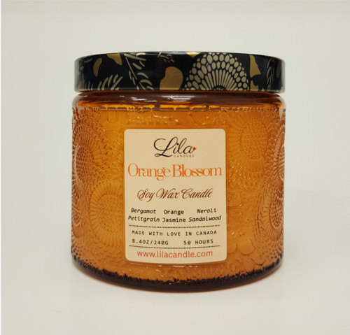 Orange Blossom Scented Soy Wax Candle | Lila Candles