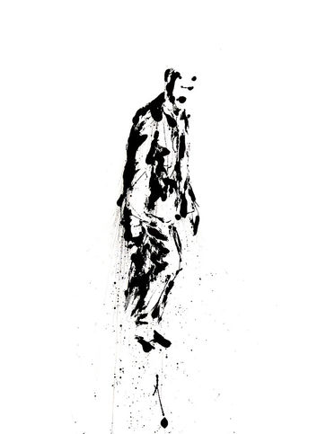 Jana Voigtmann, WALKING MEN 1,
Monotypie
70x50cm
Kugelschreiberpaste auf Papier