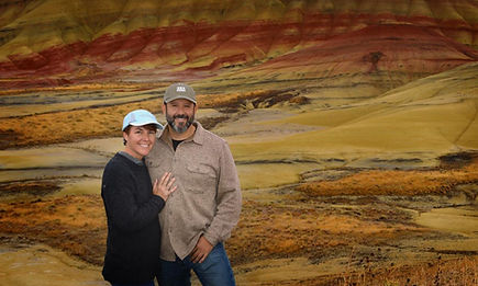 Photo of Daniel Biggs and his wife, Robin at the Painted Hills.