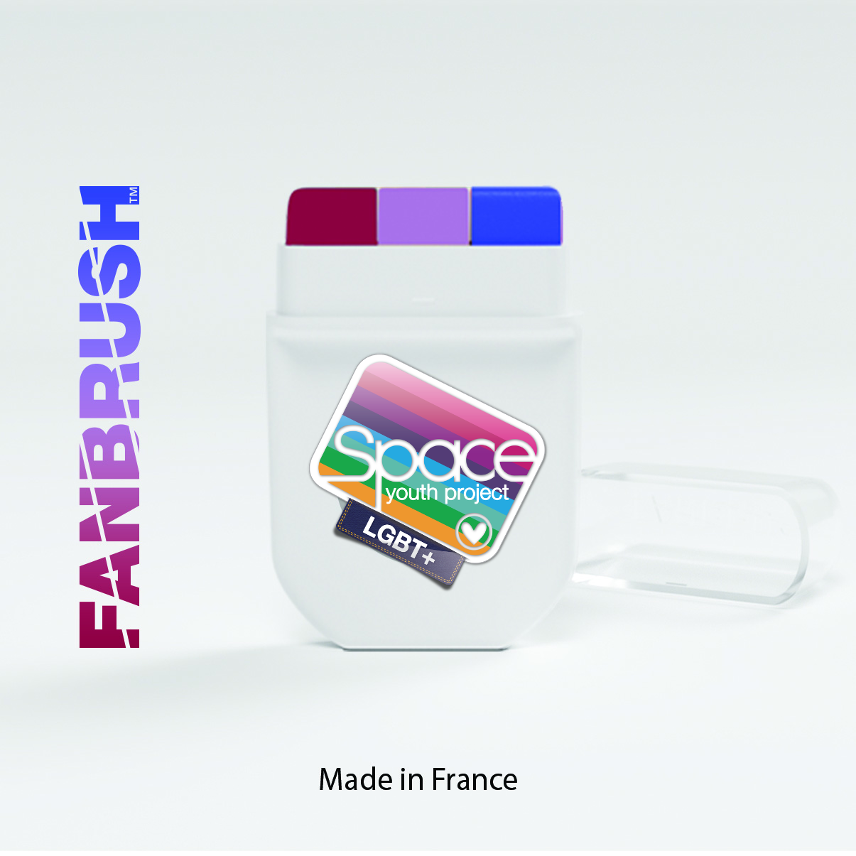 BISEXUAL LGBT+ FACE & BODY PAINT FANBRUSH SUPPORTING SYP