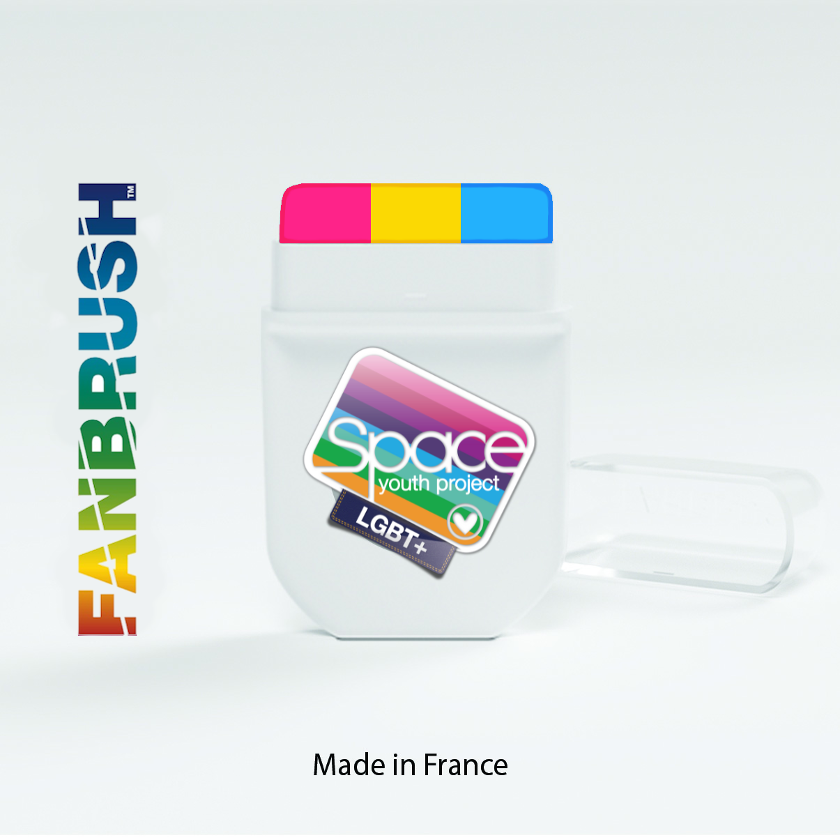 PANSEXUAL LGBT+ FACE & BODY PAINT FANBRUSH SUPPORTING SYP