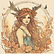 a wild faerie in leaves