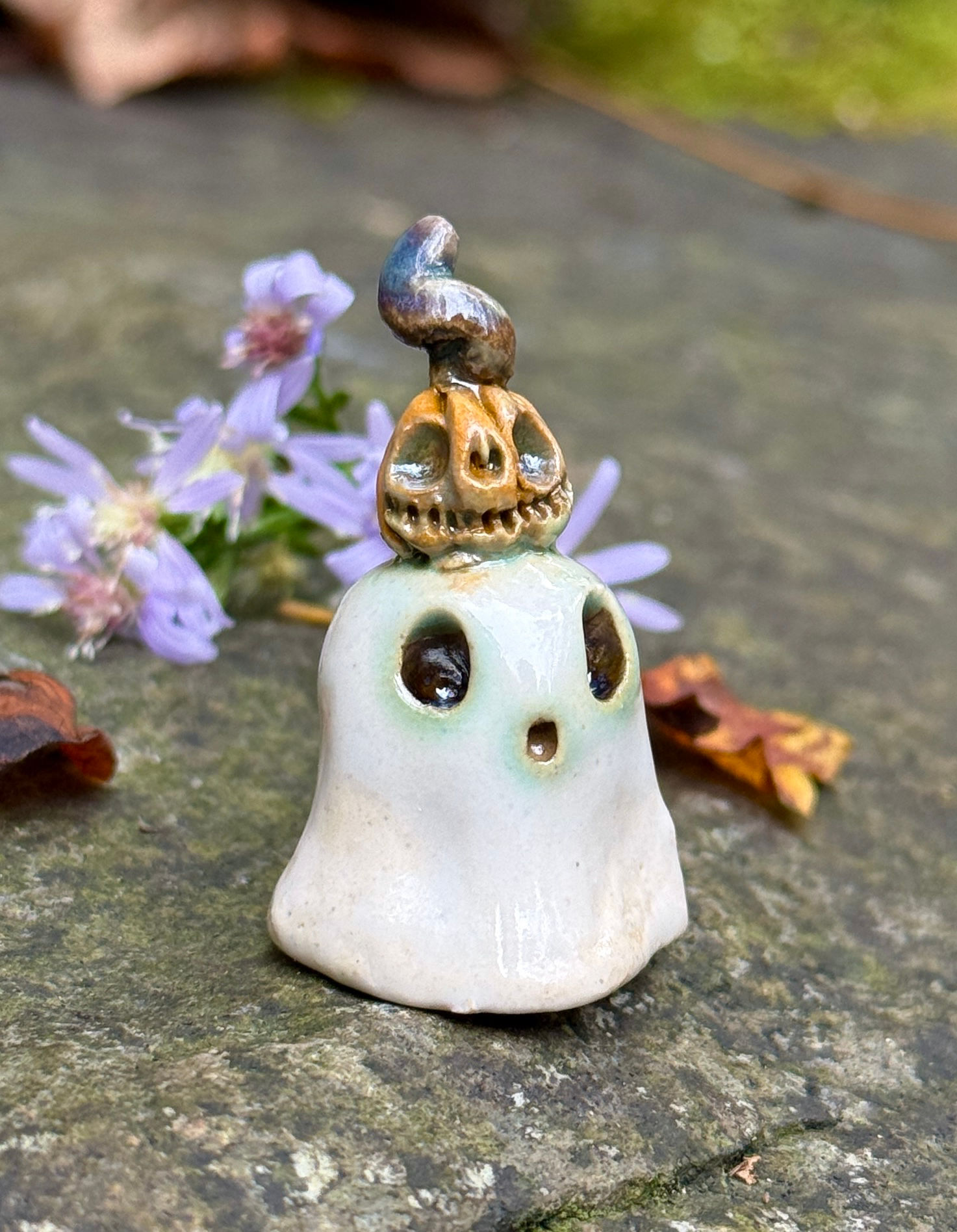 Tiny Ghost, Orange Pumpkin