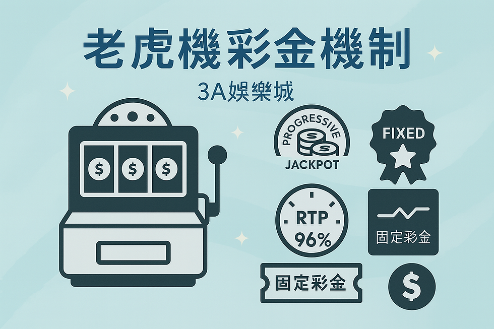 3A娛樂城老虎機彩金累積與中獎機制示意圖