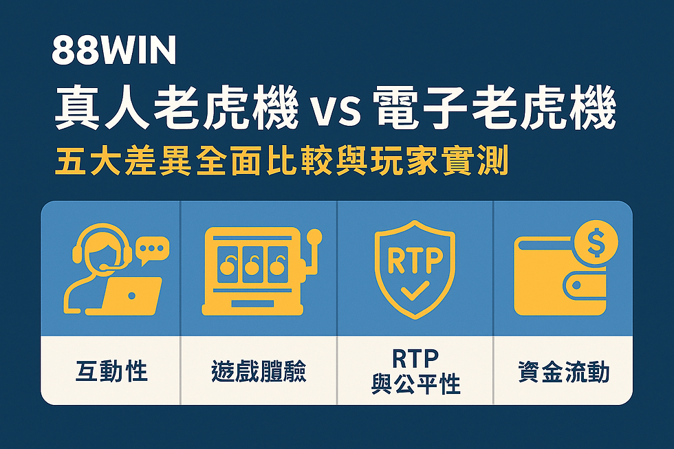88WIN 真人老虎機與電子老虎機比較表