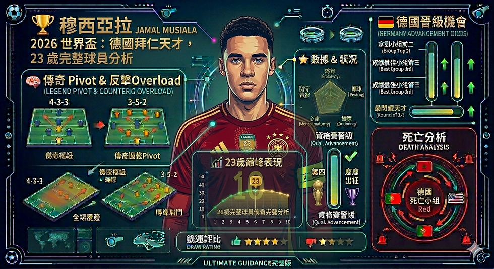 穆西亞拉 Jamal Musiala 2026 世界盃|德國拜仁天才,23 歲完整球員分析