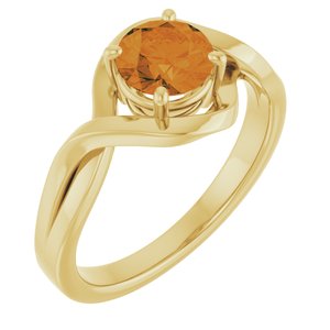 14K Yellow Natural Citrine Ring