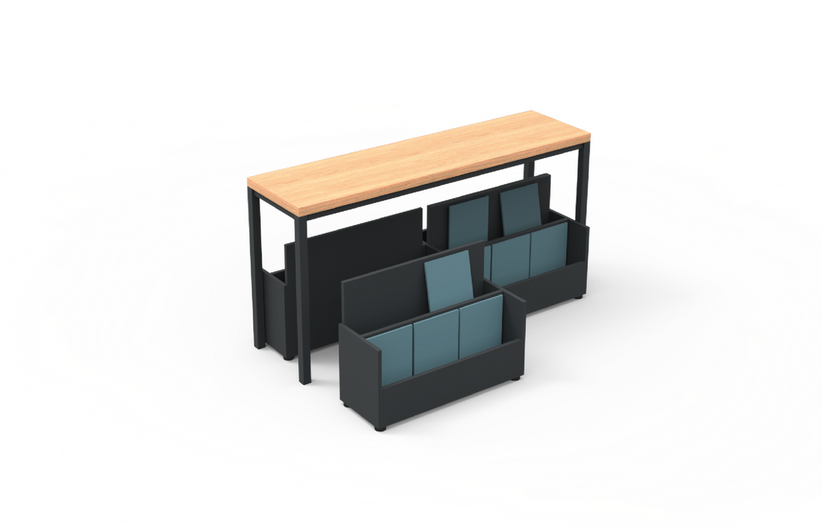 Console centrale et bacs