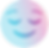 Visage emoji qui évoque une émotion calme et sereine.