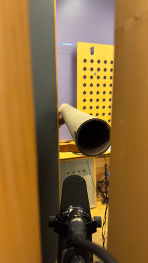 Cardboard tube used to record iconic "Don't think twice" vocal line!