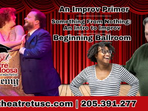 Promo photo for Fall Academy classes featuring two people dancing together and two people laughing together.