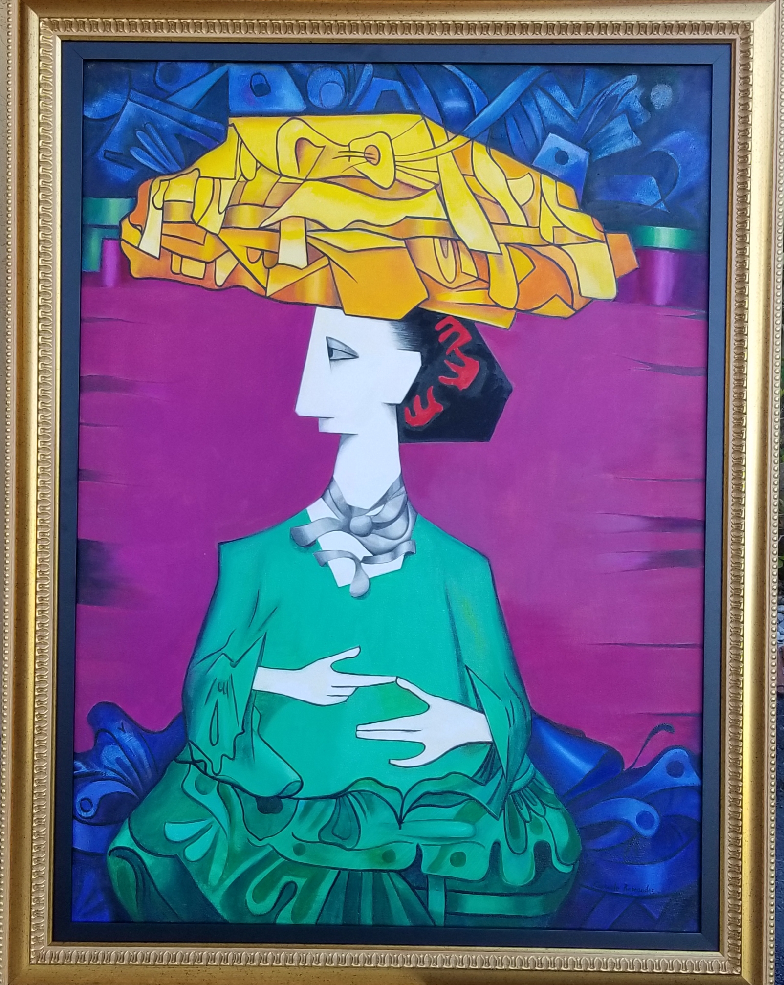 Cundo Bermudez, Oil on Canvas