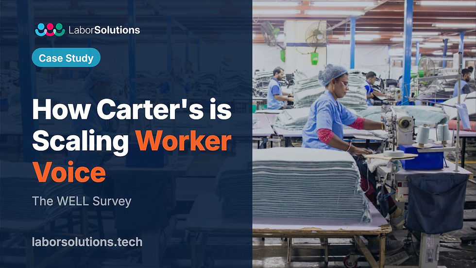 Case Study: How Carter’s is Scaling Worker Voice Across a Global Supply Chain with the WELL Survey