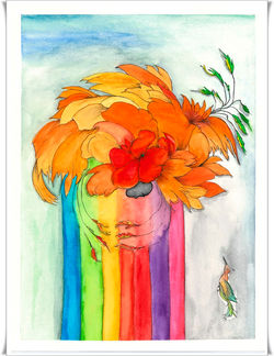 rainbow flower