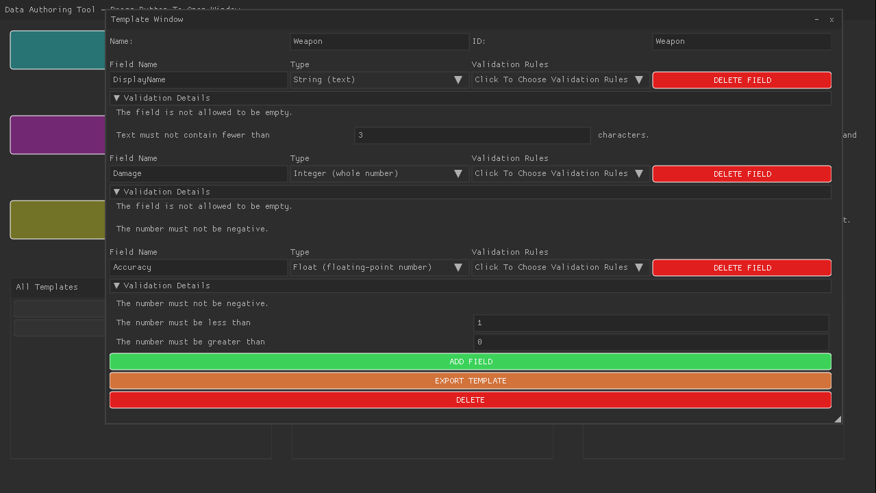 Data Authoring & Validation Tool