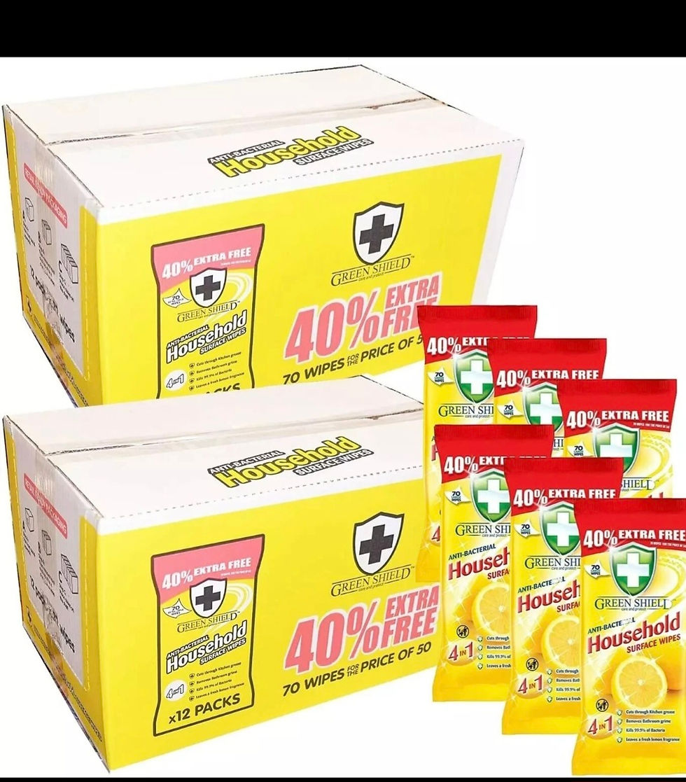Thumbnail: Greenshield Antibacterial Household Wipes Full box ( 12 pack)