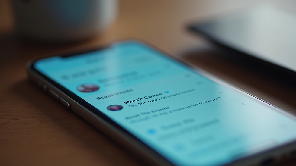 Close-up view of a smartphone displaying social media notifications
