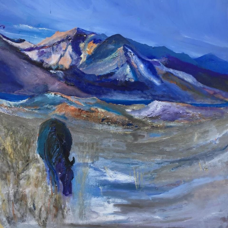 Carnahan- Mustang in the Winter at the Washoe Lake Dunes