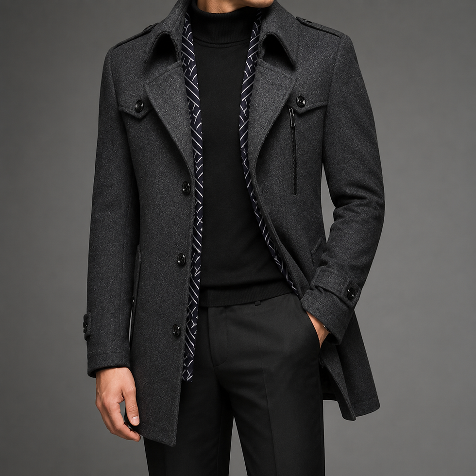 Thumbnail: Refined Cashmere-Blend Long Coat