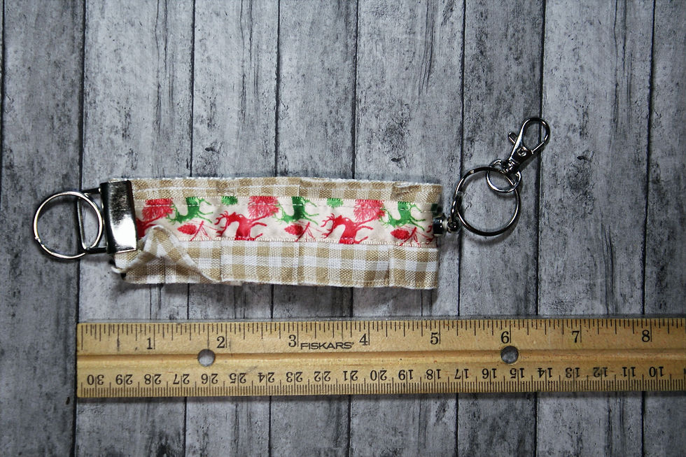 Thumbnail: Christmas Dreams Vintage Christmas Inspired Wrist Lanyard Key Fob