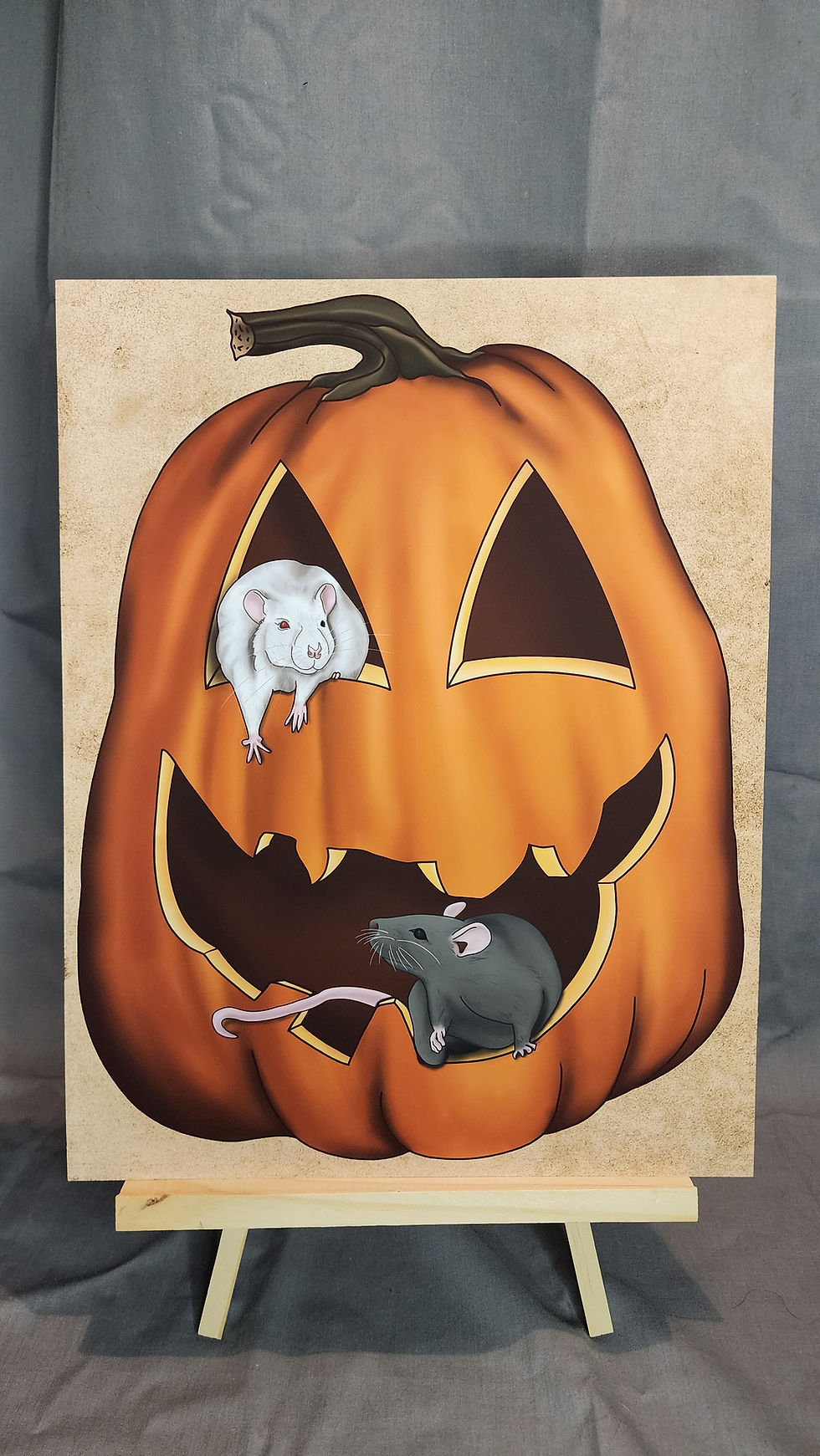 Thumbnail: Pumpkin And Rat Friends Halloween Art Prints