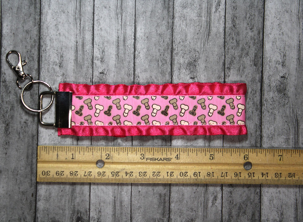 Thumbnail: Pink Bachelorette Dick Adult Party Favor Wrist Lanyard Key Fob