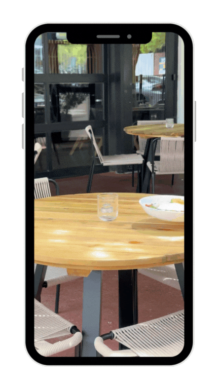 Instagram video showing client content of a brunch content shoot