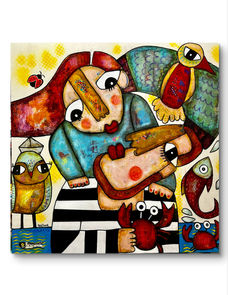 Bienveillance, amour, love, amoureux, hibou, aigle, crabe, coccinelle, poisson,saint Gilles croix de vie, galerie art, French artiste