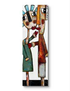 couple, love, art singulier, technique mixte, saint gilles croix de vie, Vendée, galerie d'art, artiste français, art naïf