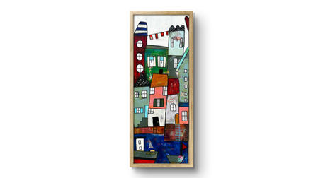 Port, pêche, port de pêches, village, maison couleur, acrylique, art , galerie d'art Saint gilles croix de vie