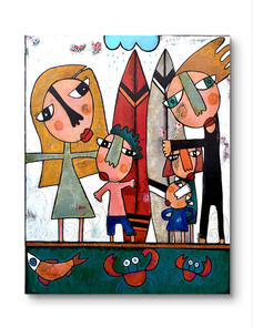 famille, surf, artiste français, saint gilles croix de vie, Vendée, galerie d'art