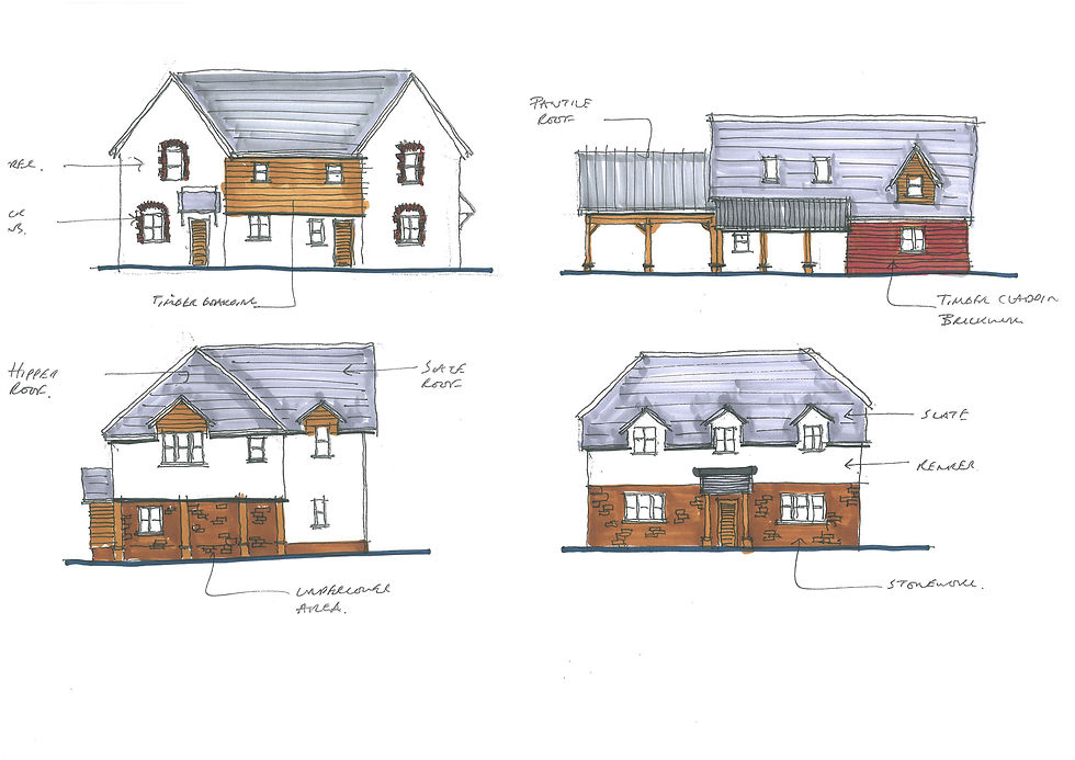 Elevations from a 15 unit residential development