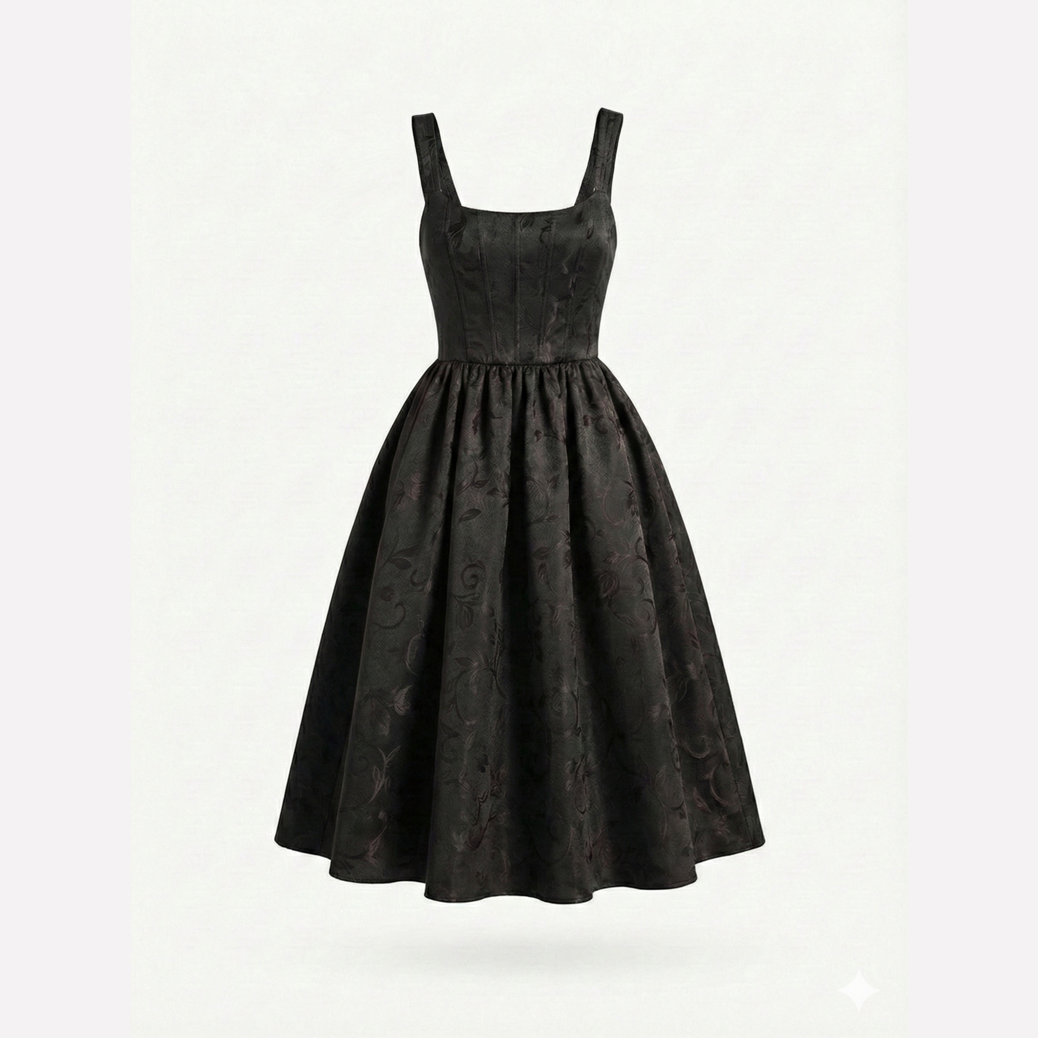 Vestido Corset MIDI Tullip negro 