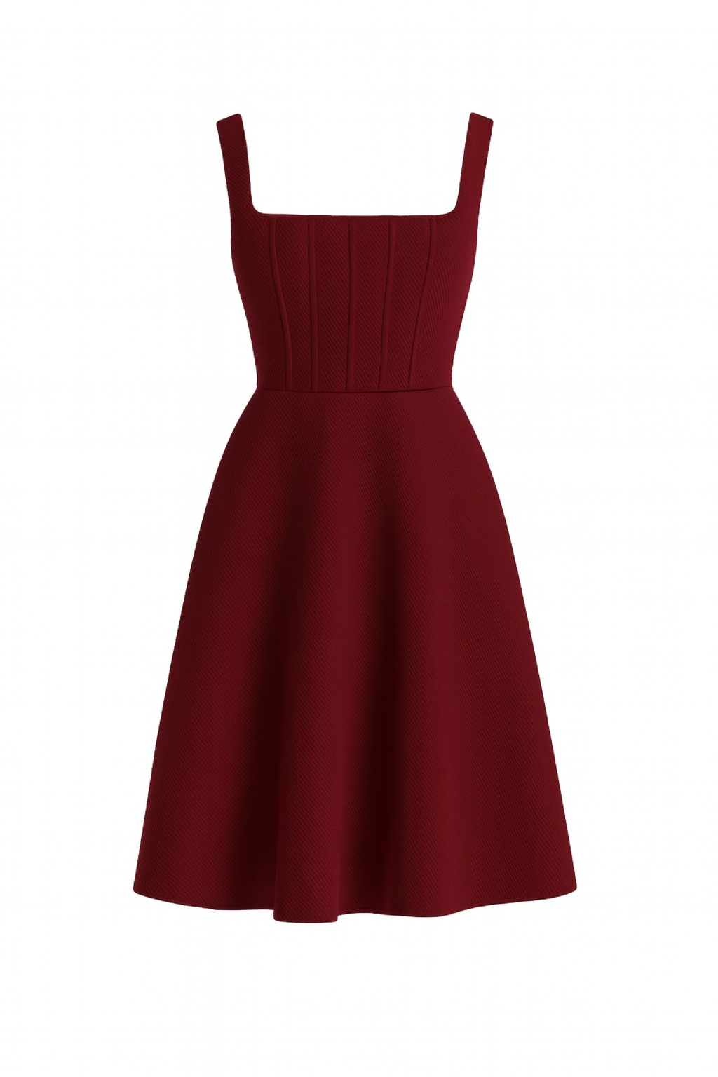 Vestido corset MIDI Burdeo