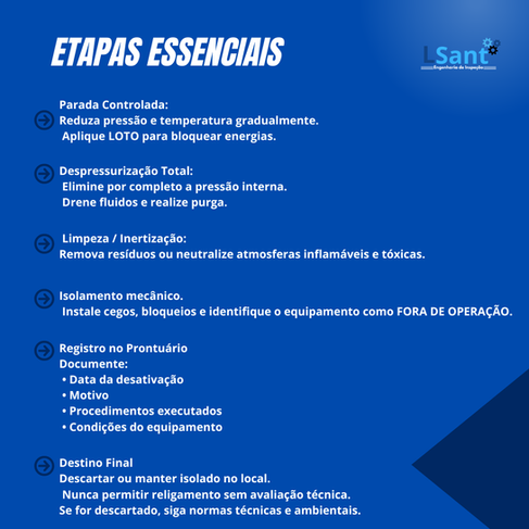 Etapas para desativação segura