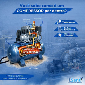 Compressor por dentro: riscos, segurança e NR-13