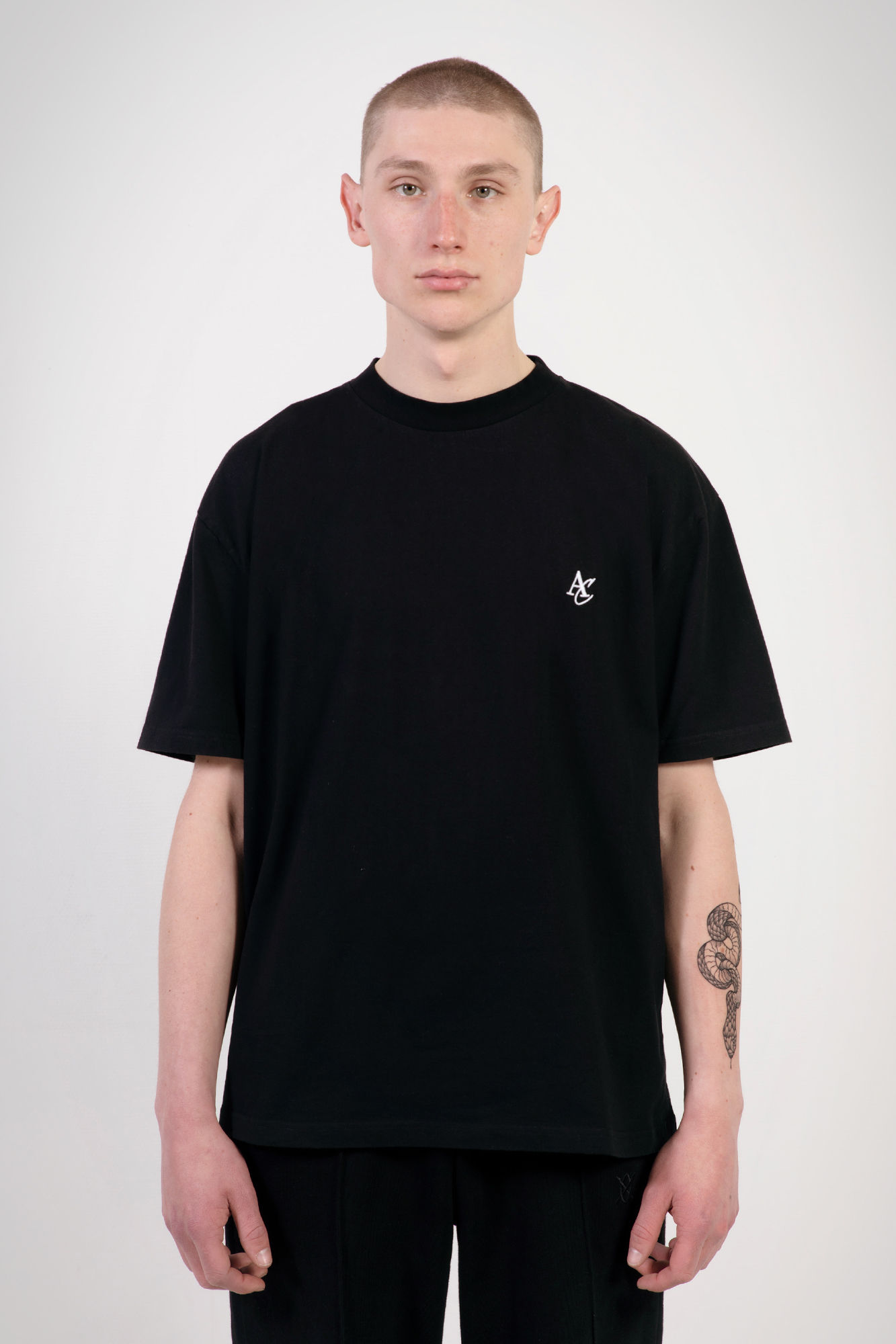 Space Print T-Shirt Black