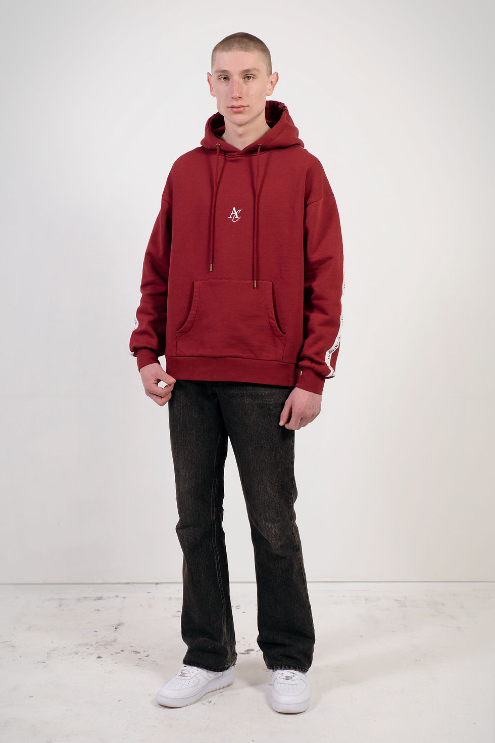 Thumbnail: Tape Hoodie Red Dahlia