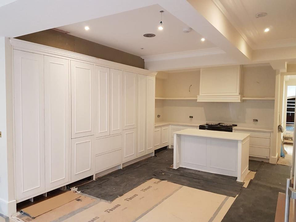 All-white shaker-style kitchen