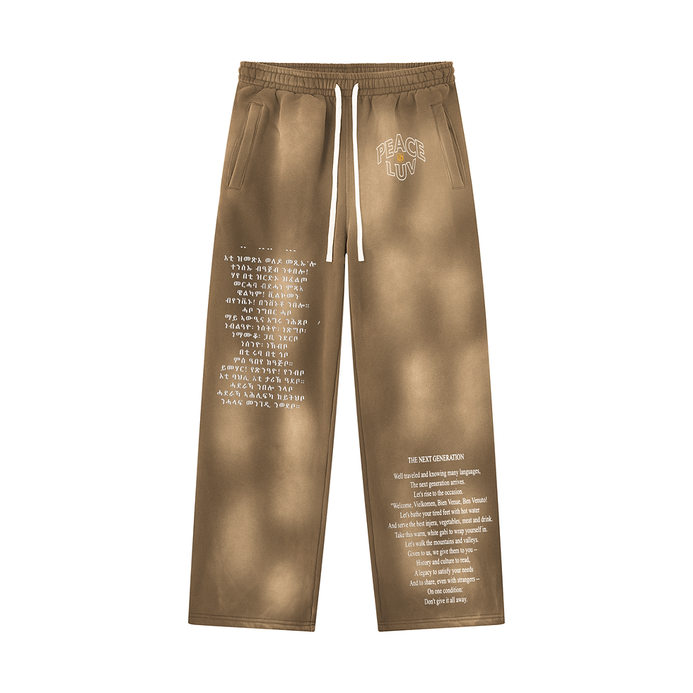 Thumbnail: Unisex Sunfade Wide Leg Fleece Sweatpants