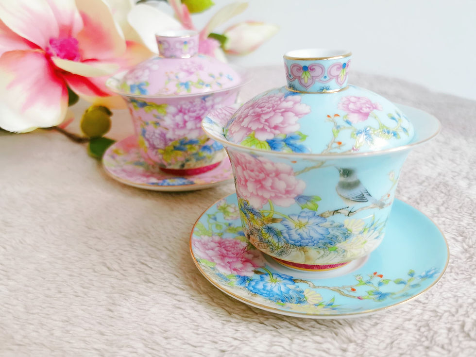Thumbnail: Exquisite Painted Enamels (Falangcai) pair of teacups