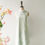 Thumbnail: A-Line Silk Qipao with Embroidery & Lace Collar in Celadon Green