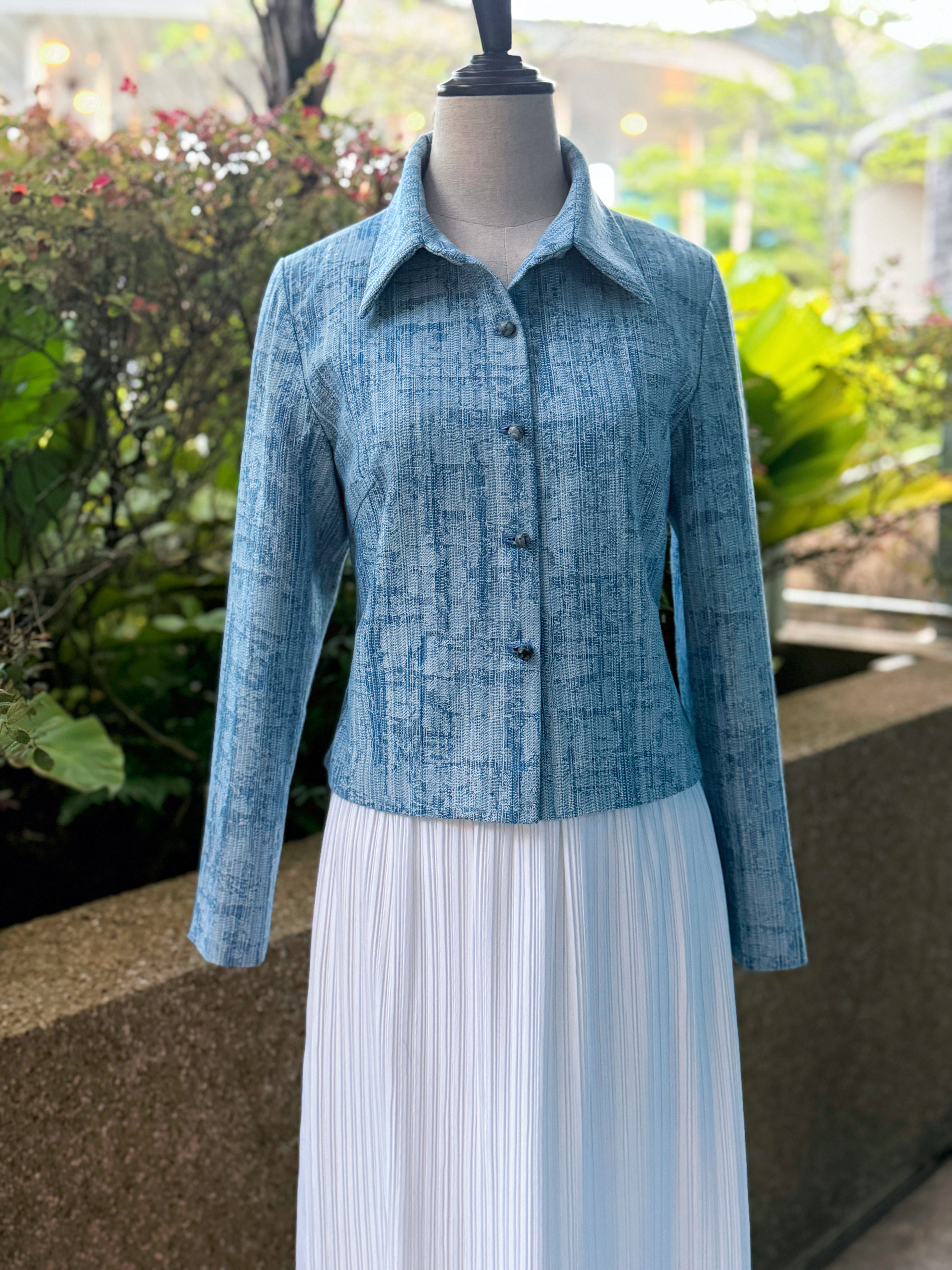 Washi Denim Mandarin Jacket